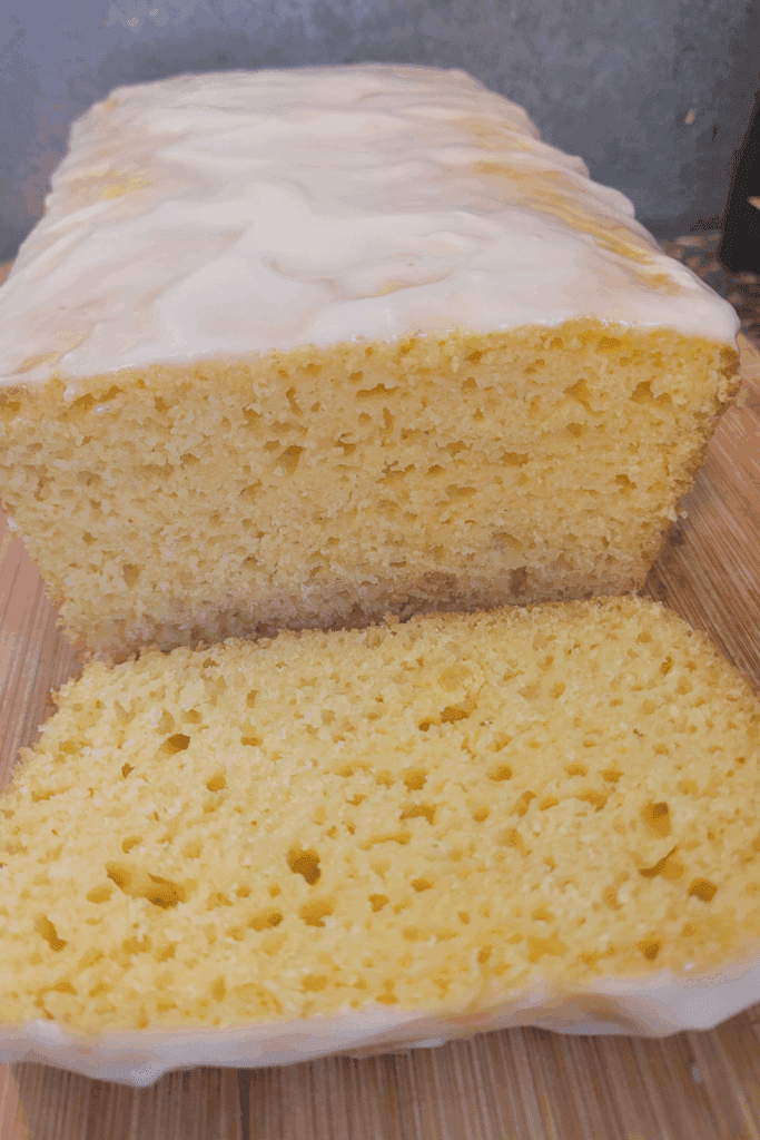 Image illustrates sourdough lemon supreme quick bread.