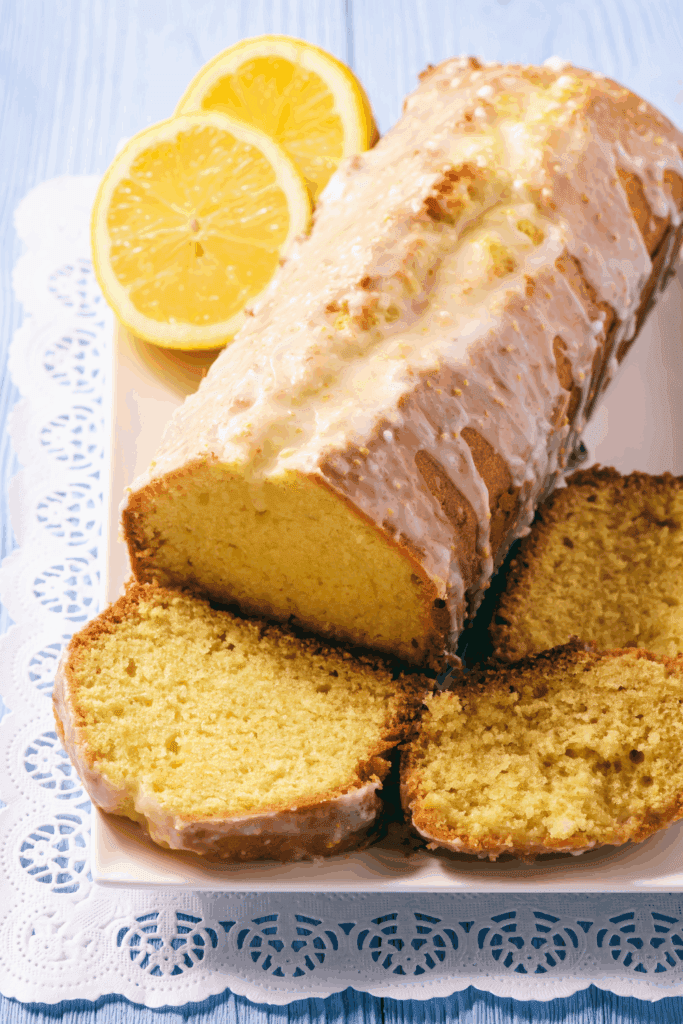 Image illustrates sourdough lemon supreme quick bread.