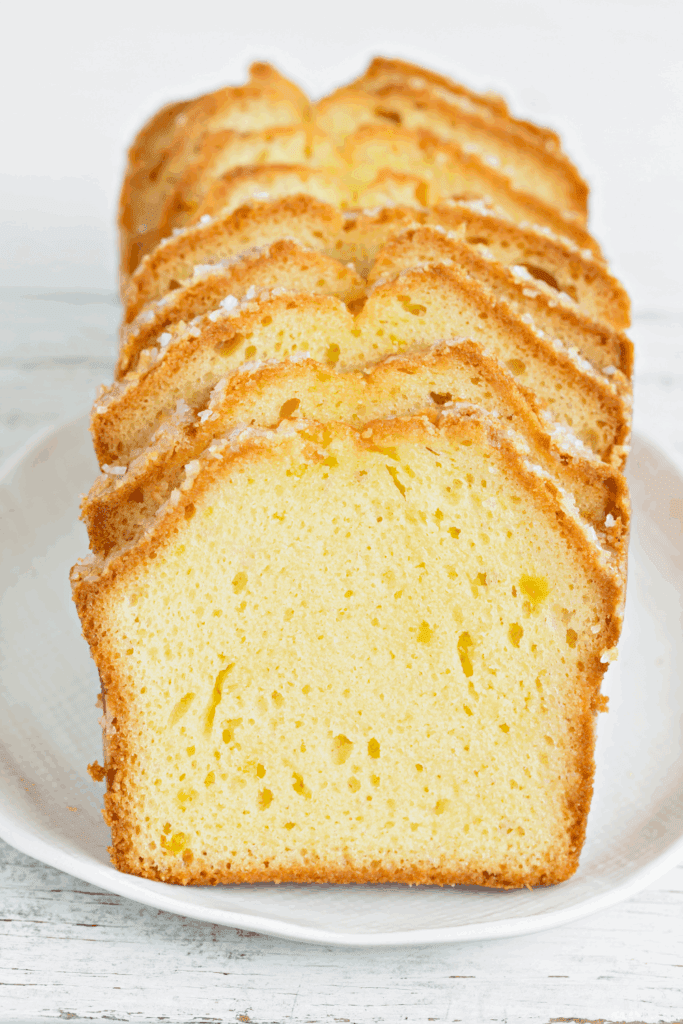 Image illustrates sourdough lemon supreme quick bread.