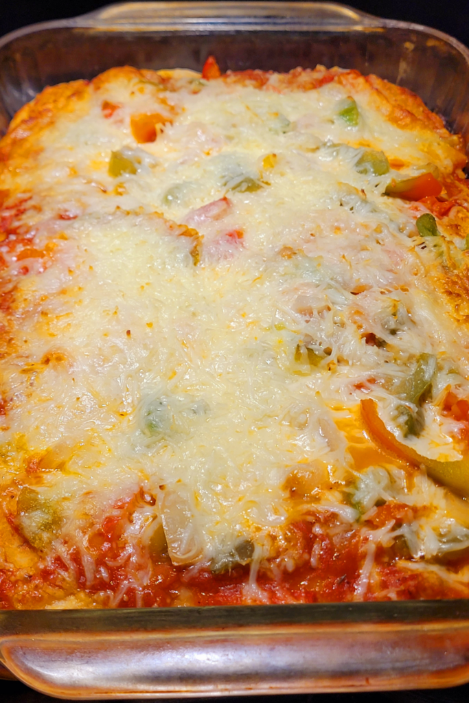 Image illustrates pizza sourdough focaccia.