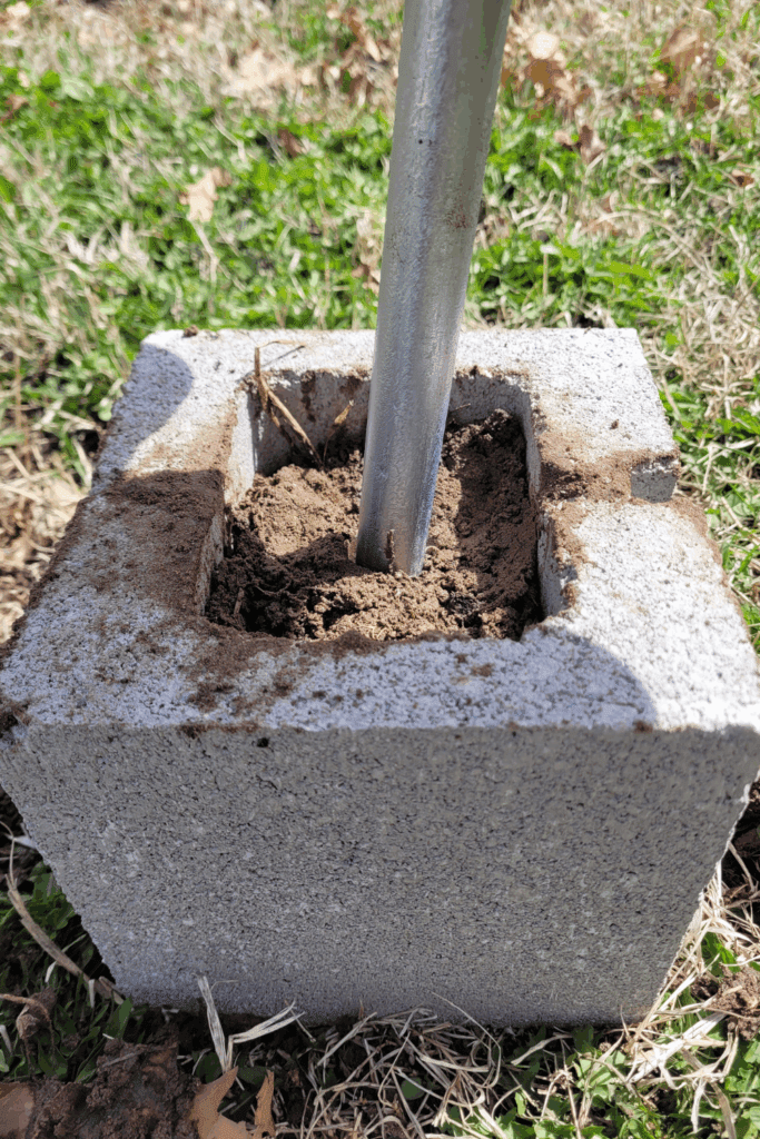 Image illustrates a one hole brick.