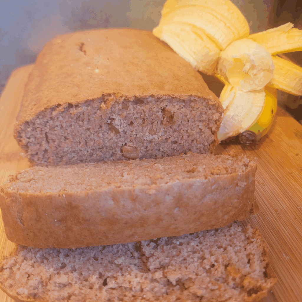 Image illustrates chai-spiced sourdough banana bread.
