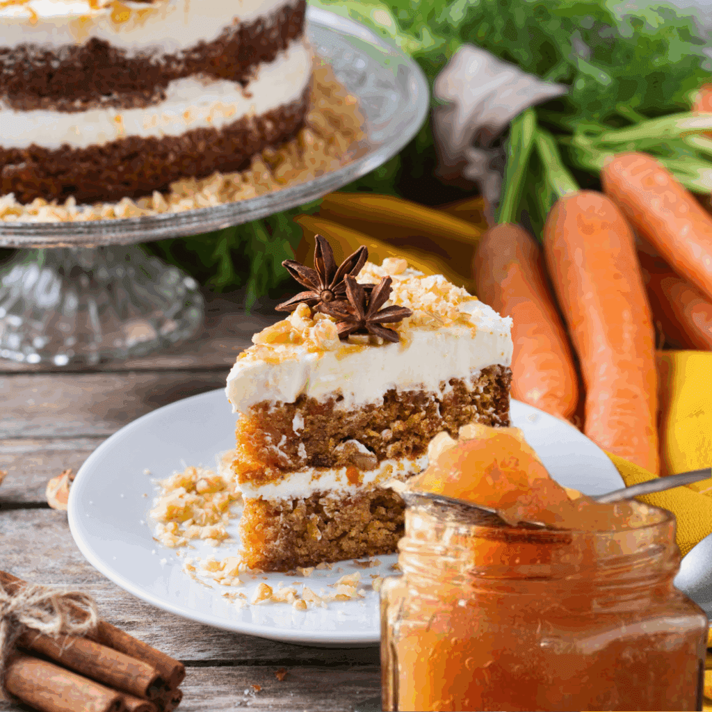 Image illustrates carrot cake jam.