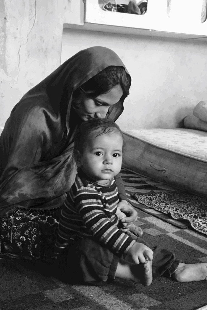 Image illustrates a war zone of how people are surviving.