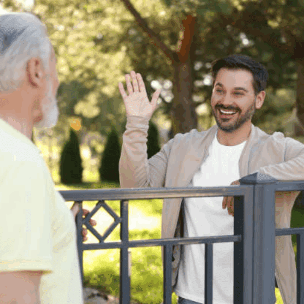 Image illustrates friendly neighbors demonstrating possible sleeper cells in America.