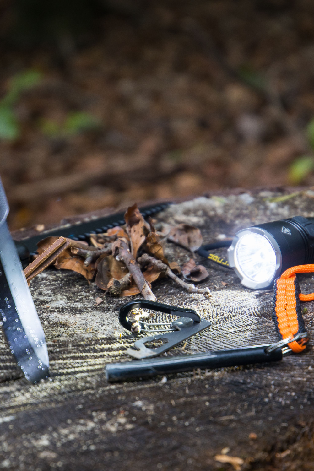 Image illustrates tools for a bug out bag.