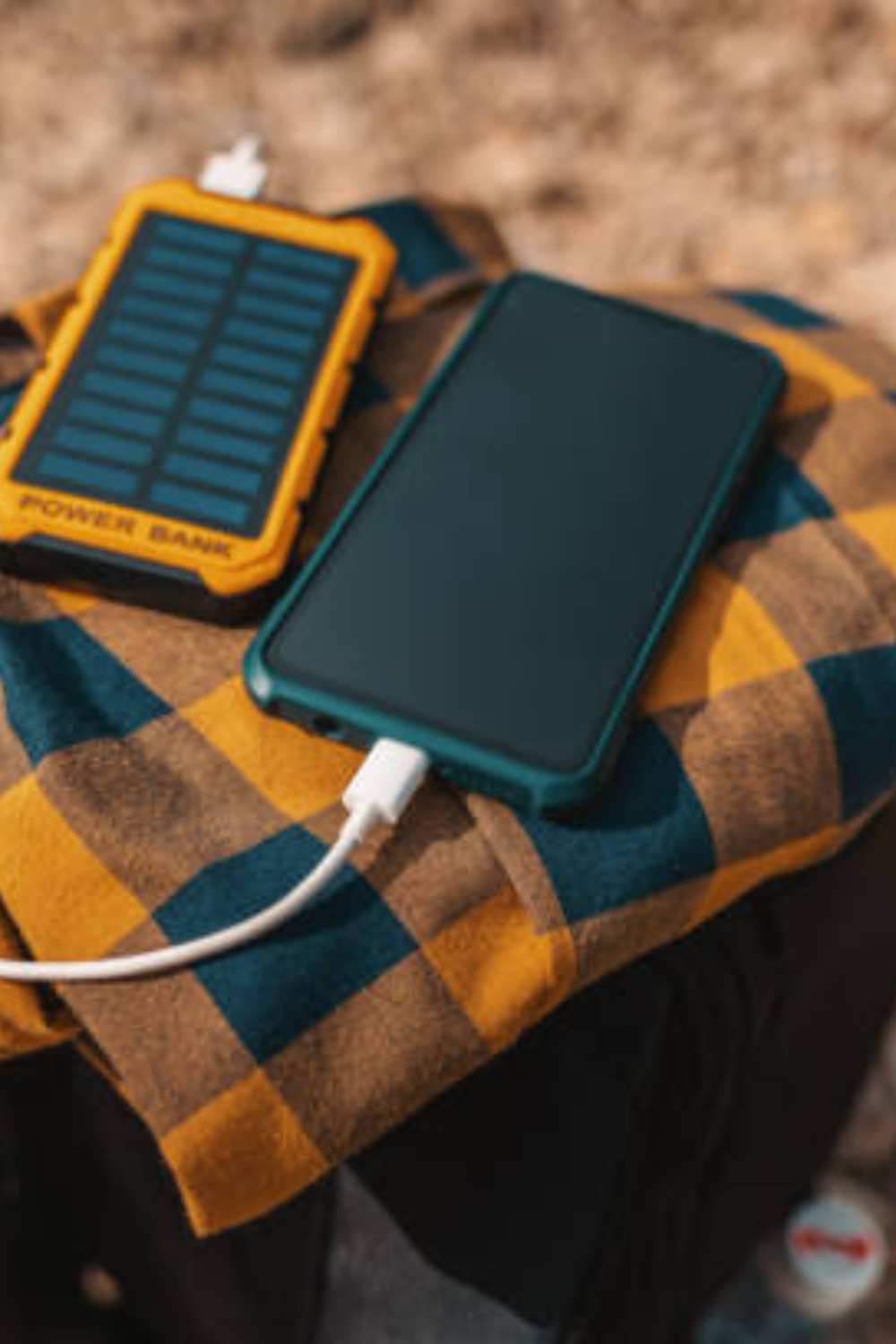 Image illustrates a portable power bank.