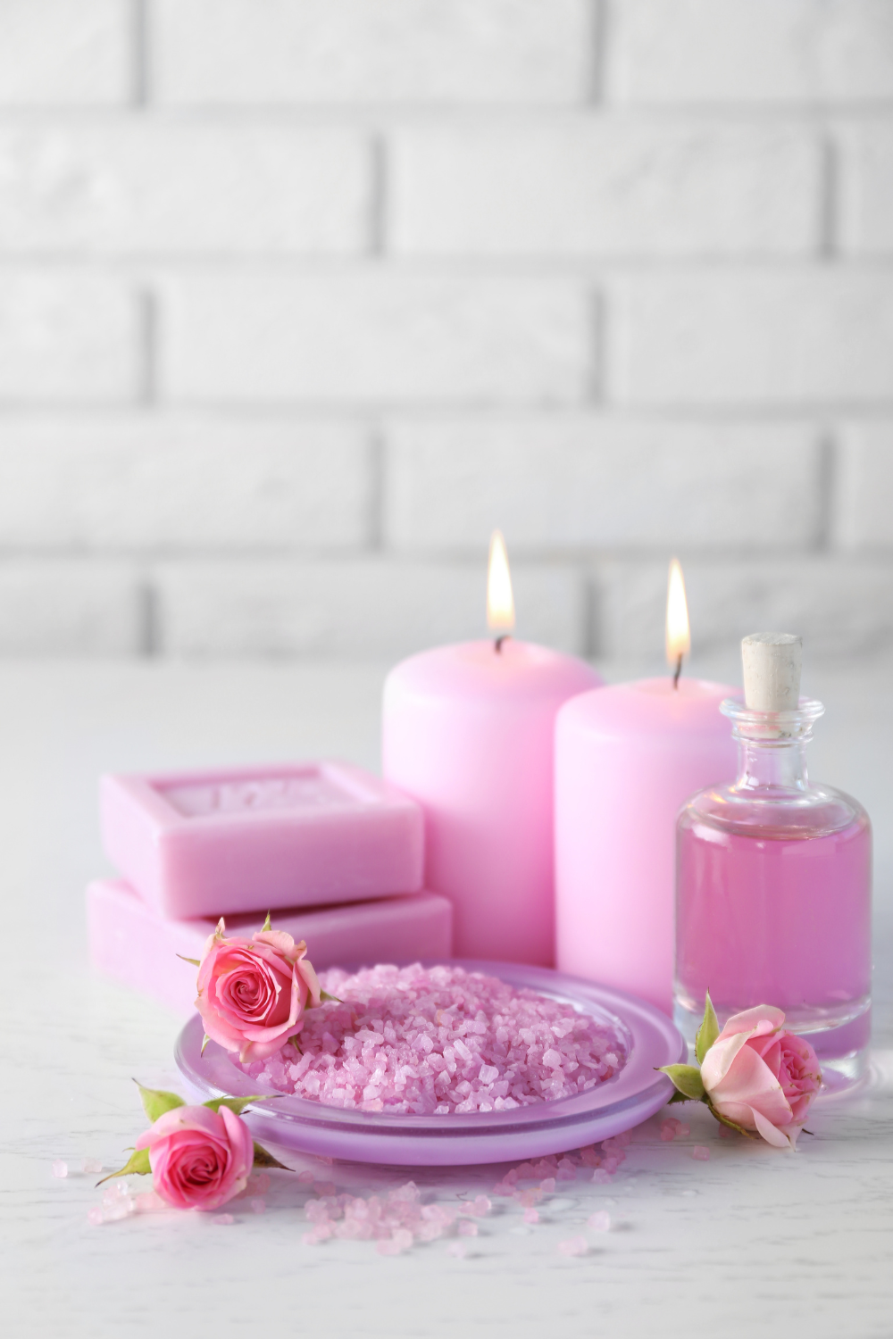 Image illustrates rose petals for rose soap and candles.