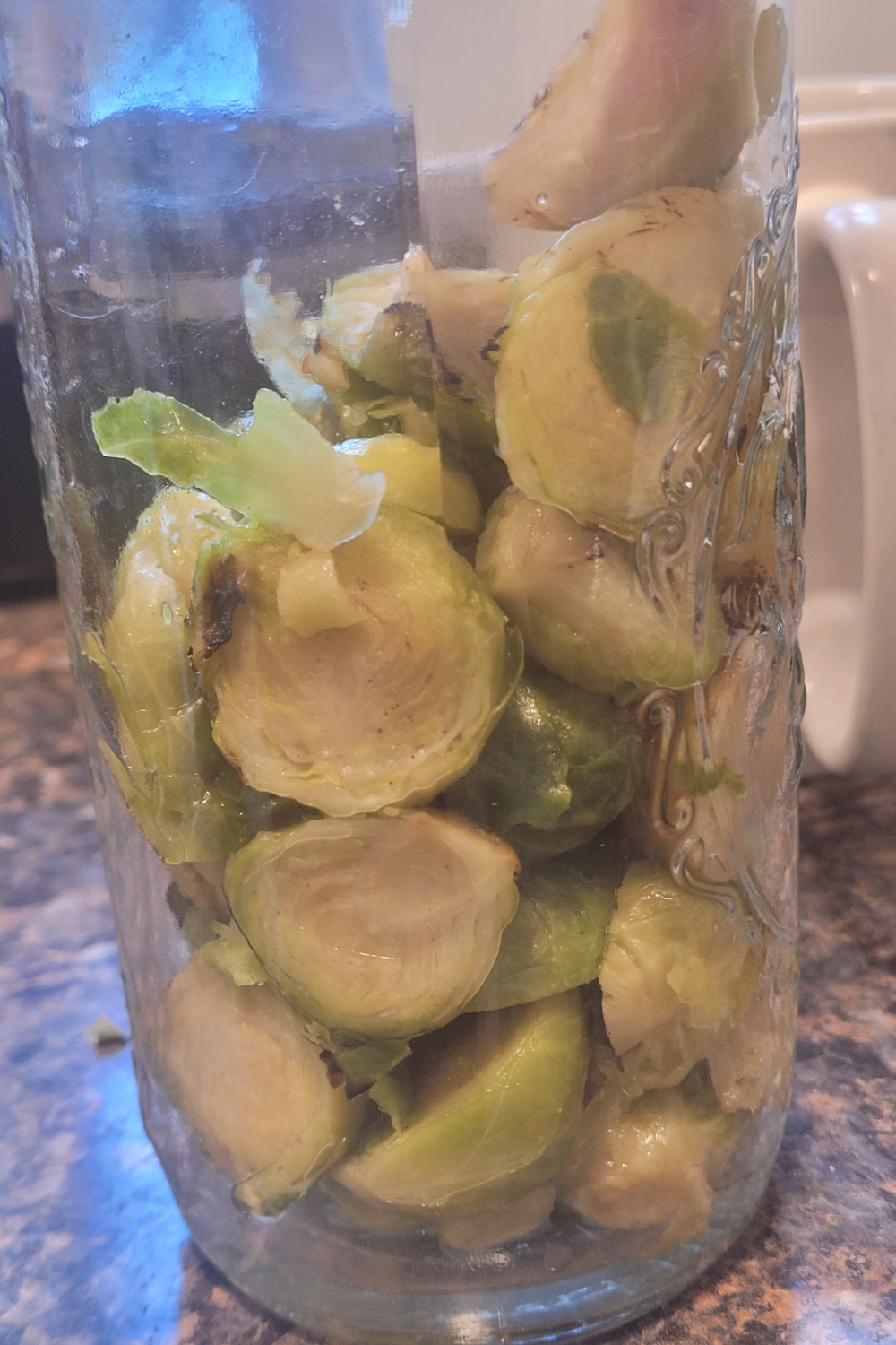 Image illustrates maple balsamic brussel sprouts.