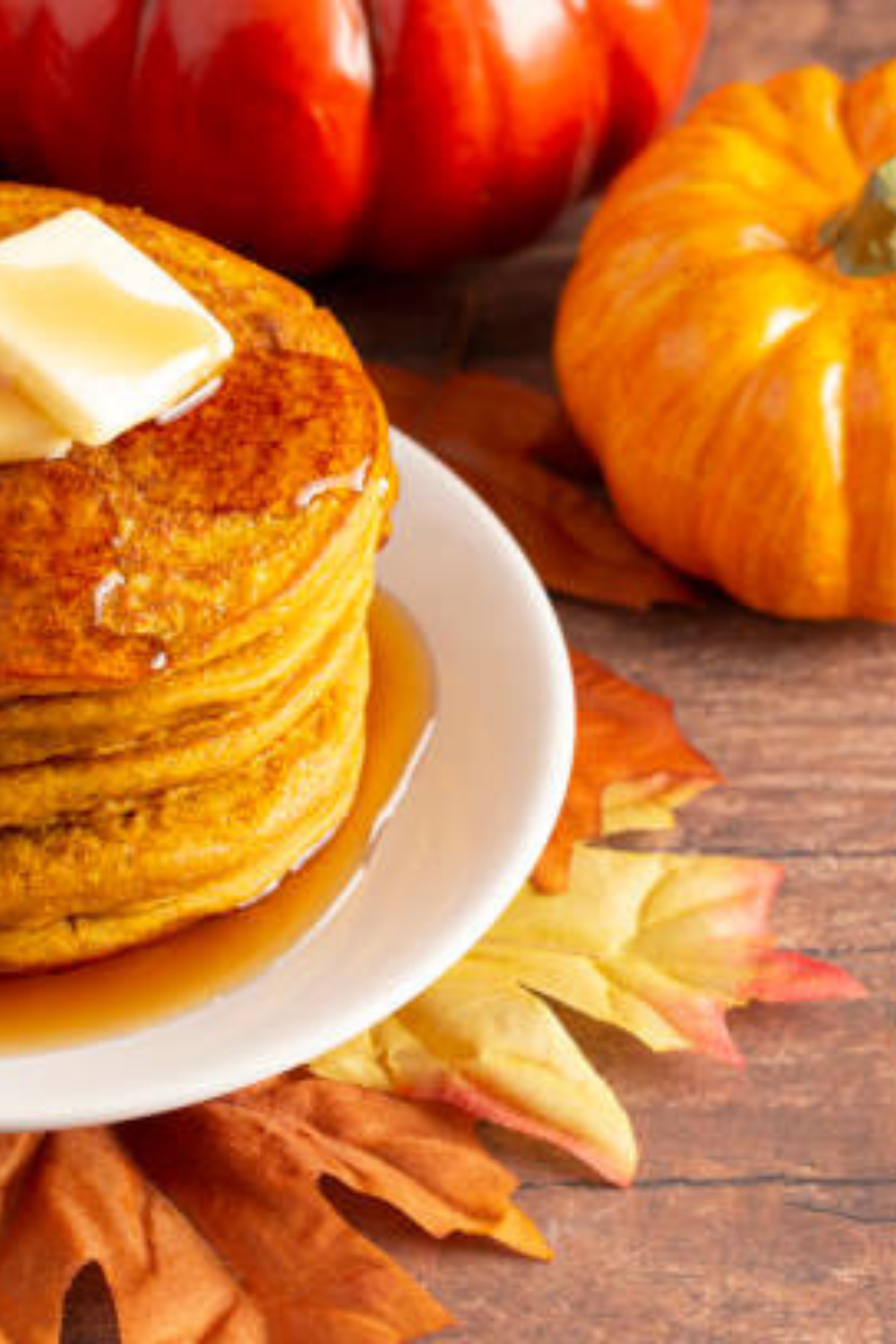 Image illustrates sourdough pumpkin spice pancakes.