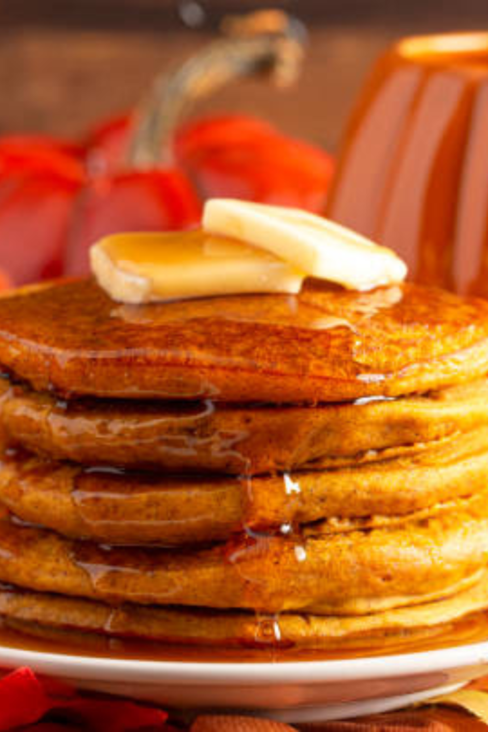 Image illustrates sourdough pumpkin spice pancakes.