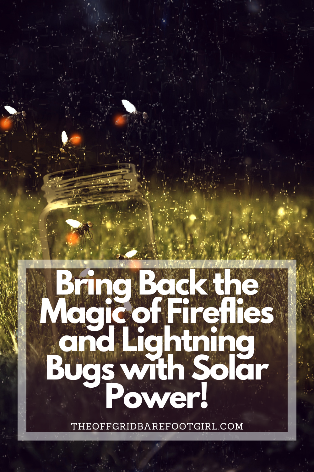 Image illustrates a Pinterest pin offFireflies and lightning bugs.