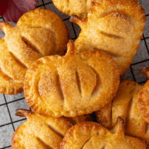 Image illustrates pumpkin hand pies.