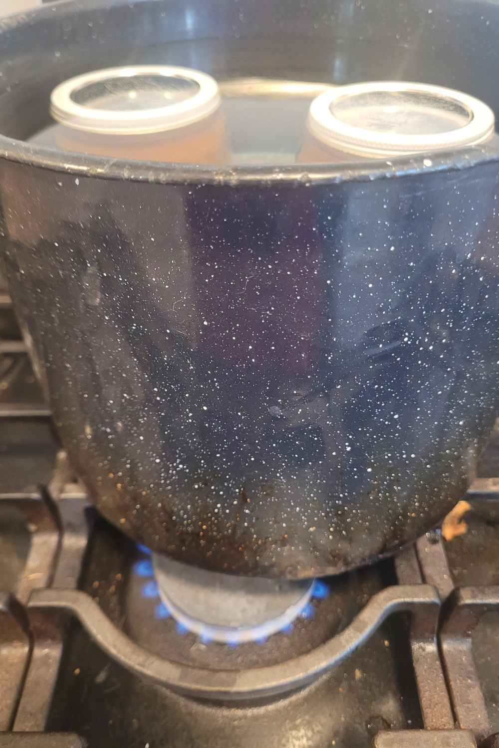 Image illustrates salted caramel pear butter.