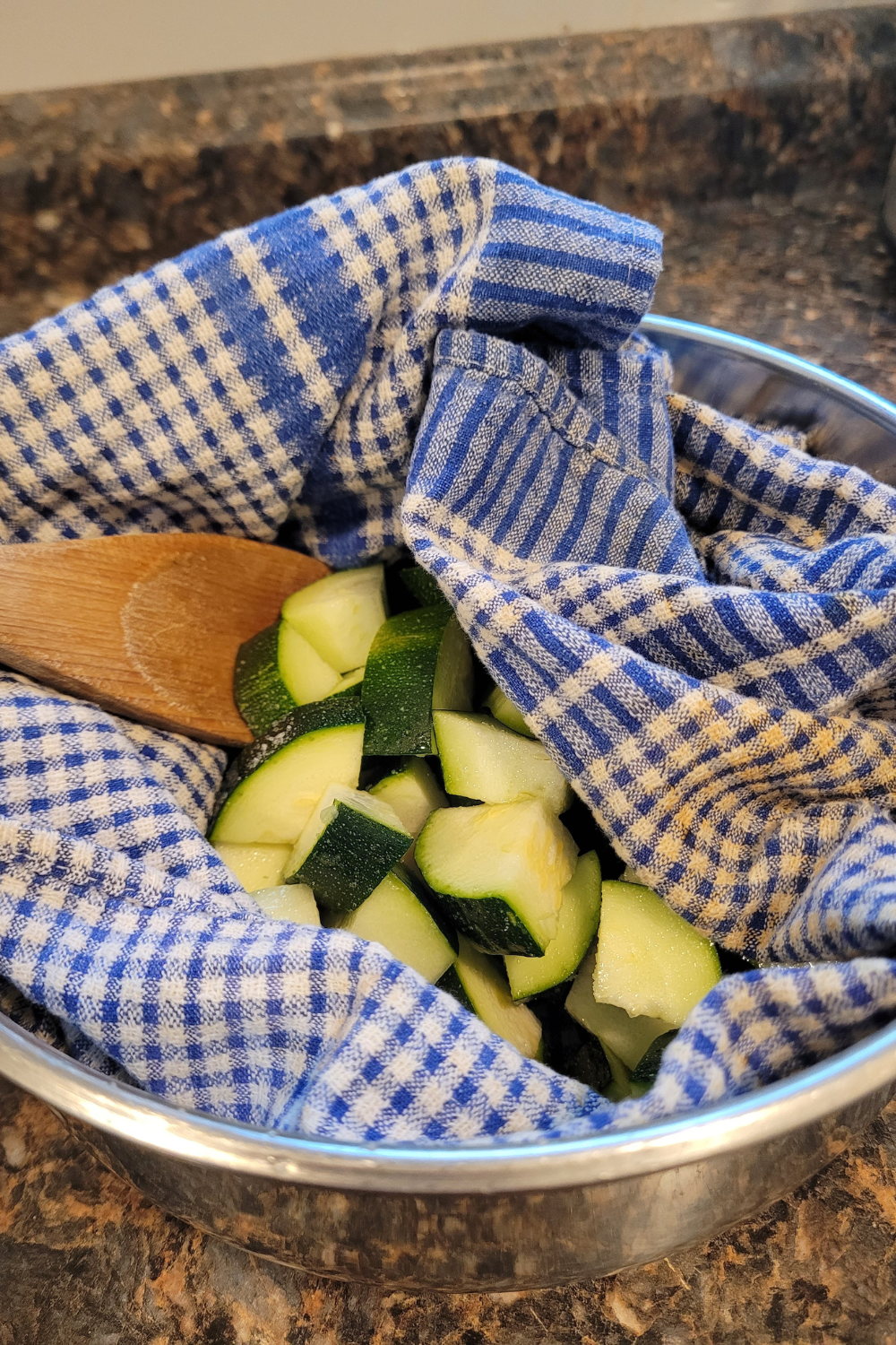 Image illustrates zucchini for zucchini casserole.