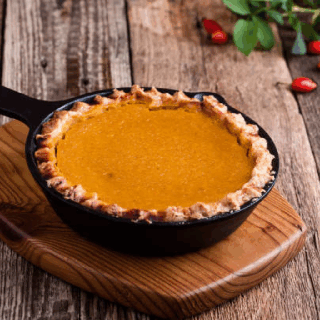 Image illustrates a pumpkin pie for a recipe for Libby's pumpkin pie.
