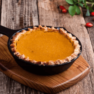 Image illustrates a pumpkin pie for a recipe for Libby's pumpkin pie.