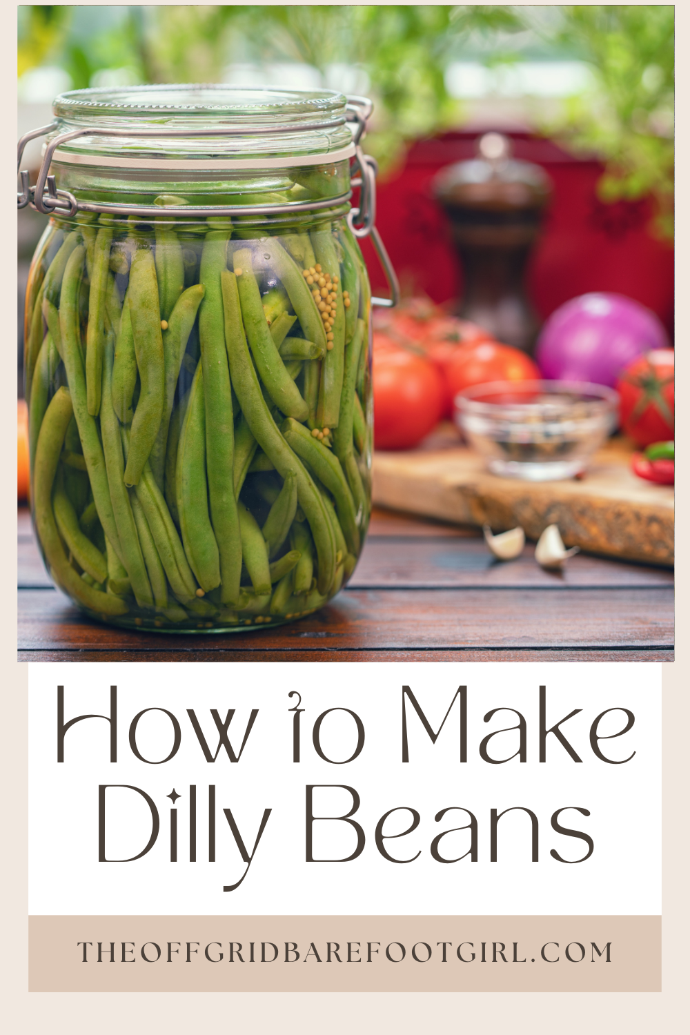 Image illustrates a Pinterest of of dilly beans.