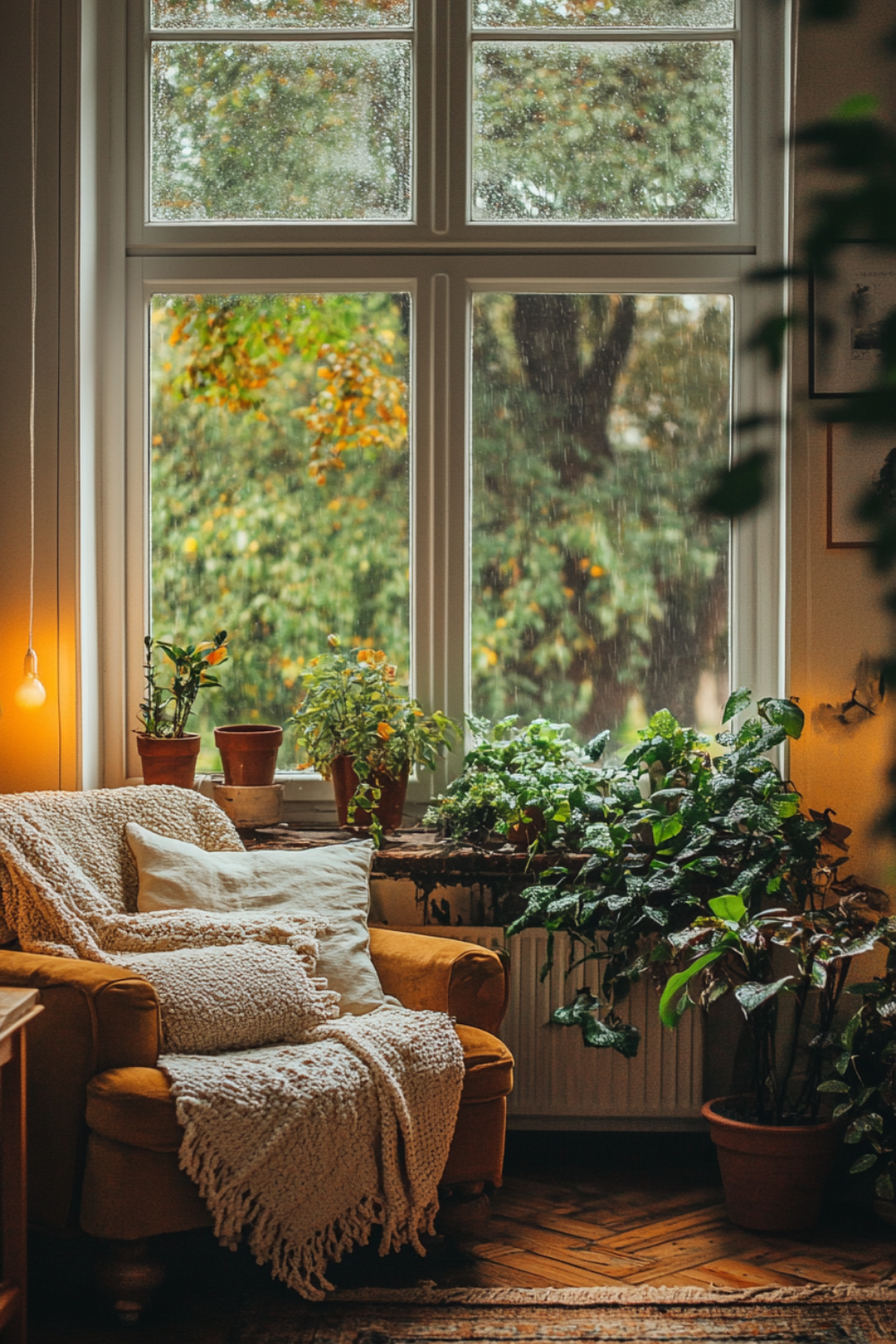 Image illustrates cottagecore aesthetic home ideas.