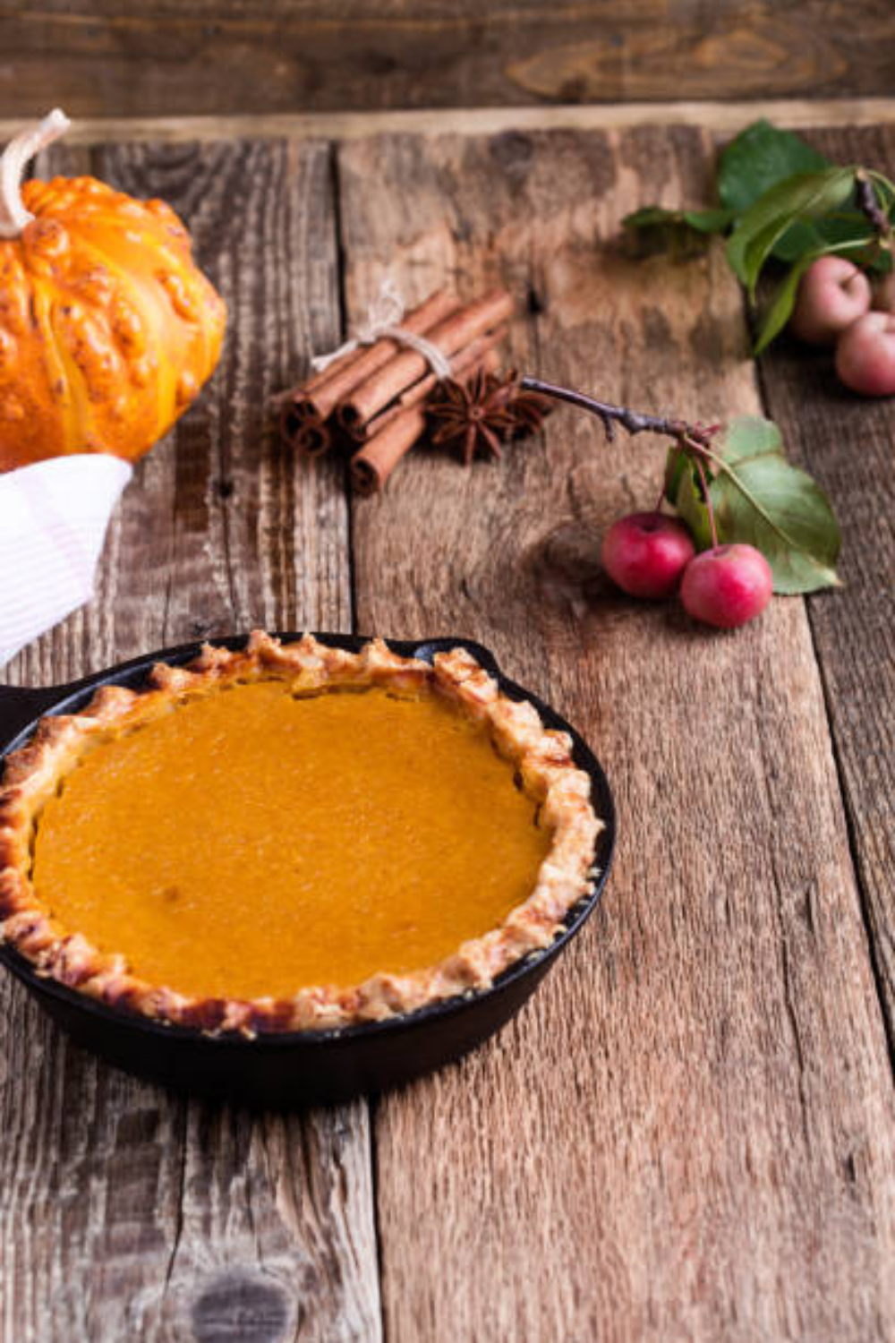 Image illustrates a pumpkin pie for a recipe for Libby's pumpkin pie.