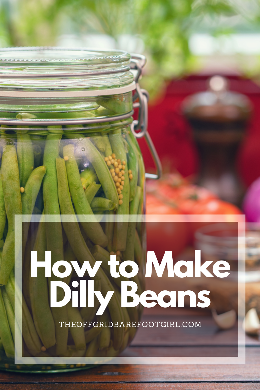 Image illustrates a Pinterest of of dilly beans.