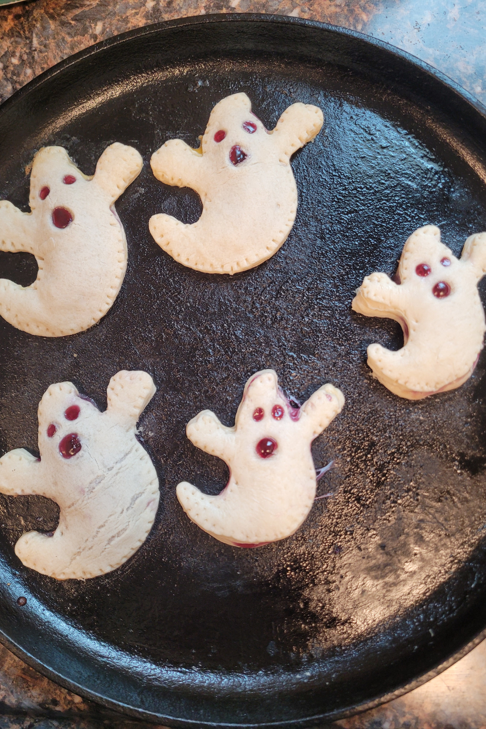 Image illustrates boo berry pies.