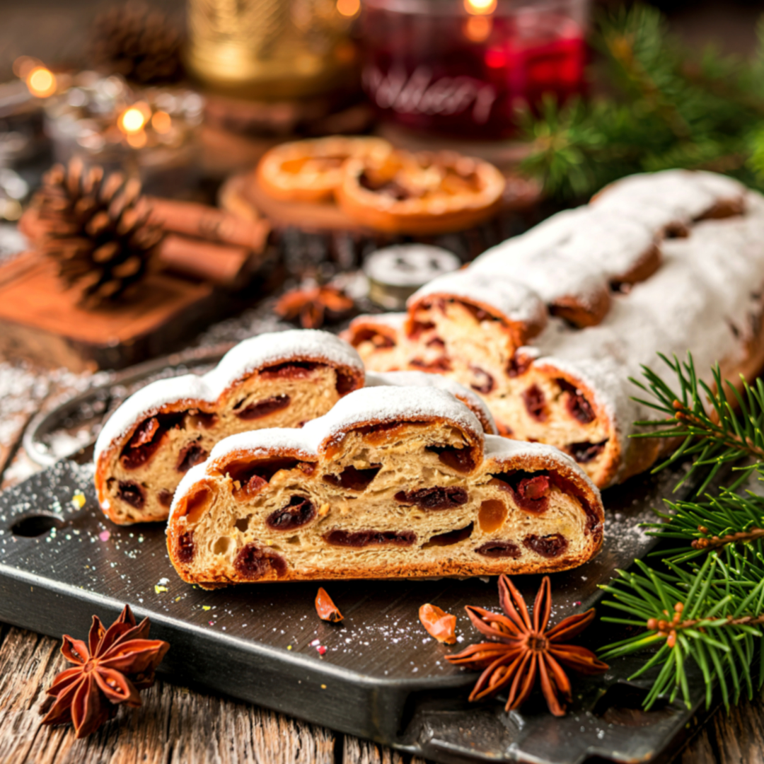 Image illustrates old-fashioned holiday baking.