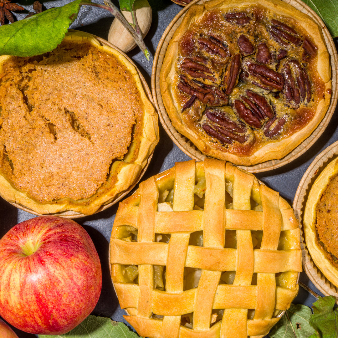 Image illustrates old-fashioned holiday baking.