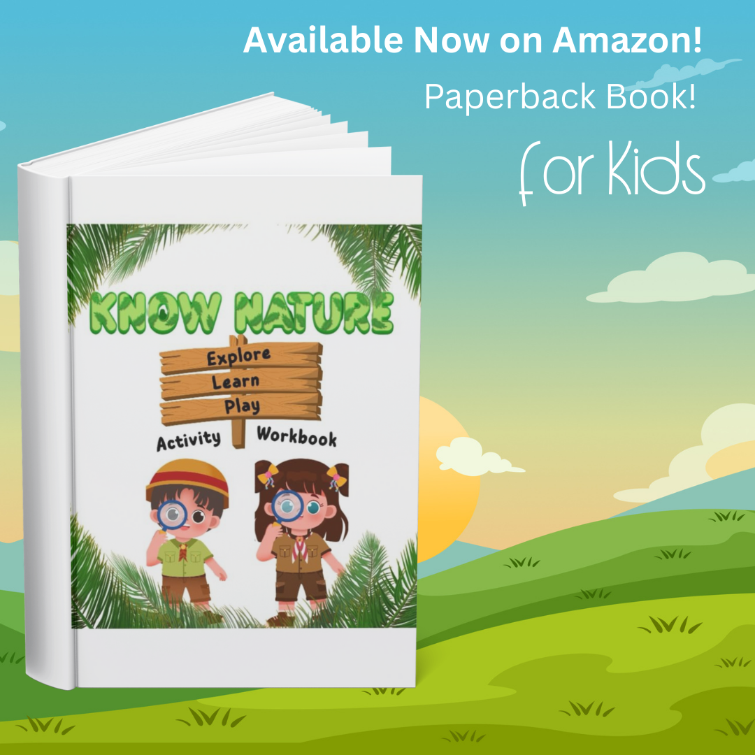 Image illustrates Know Nature book for kids by The Off Grid Barefoot Girl.