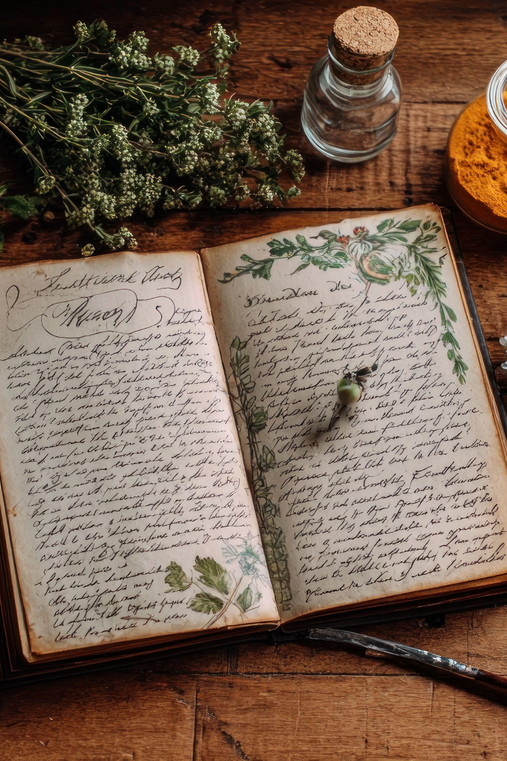 Image illustrates a book of how to use herbs Roots and Rituals by The Off Grid Barefoot Girl.