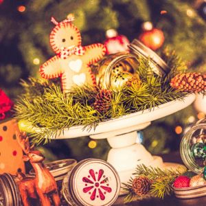 Image illustrates an old-fashioned holiday.