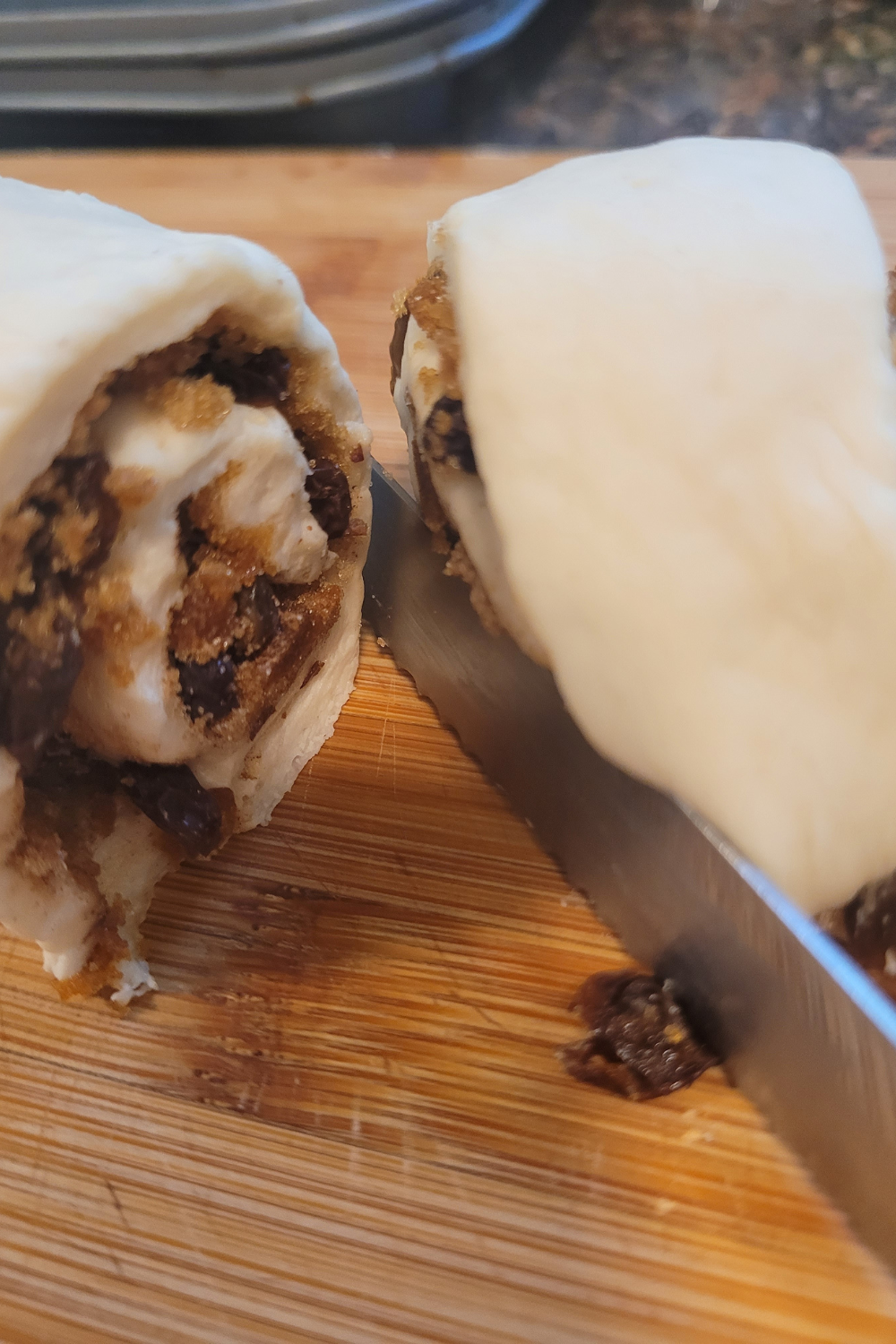 Image illustrates cinnamon raisin rolls.