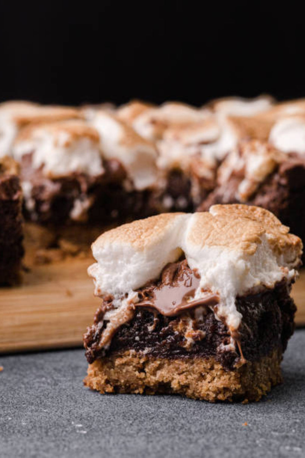Image illustrates s'mores brownies.