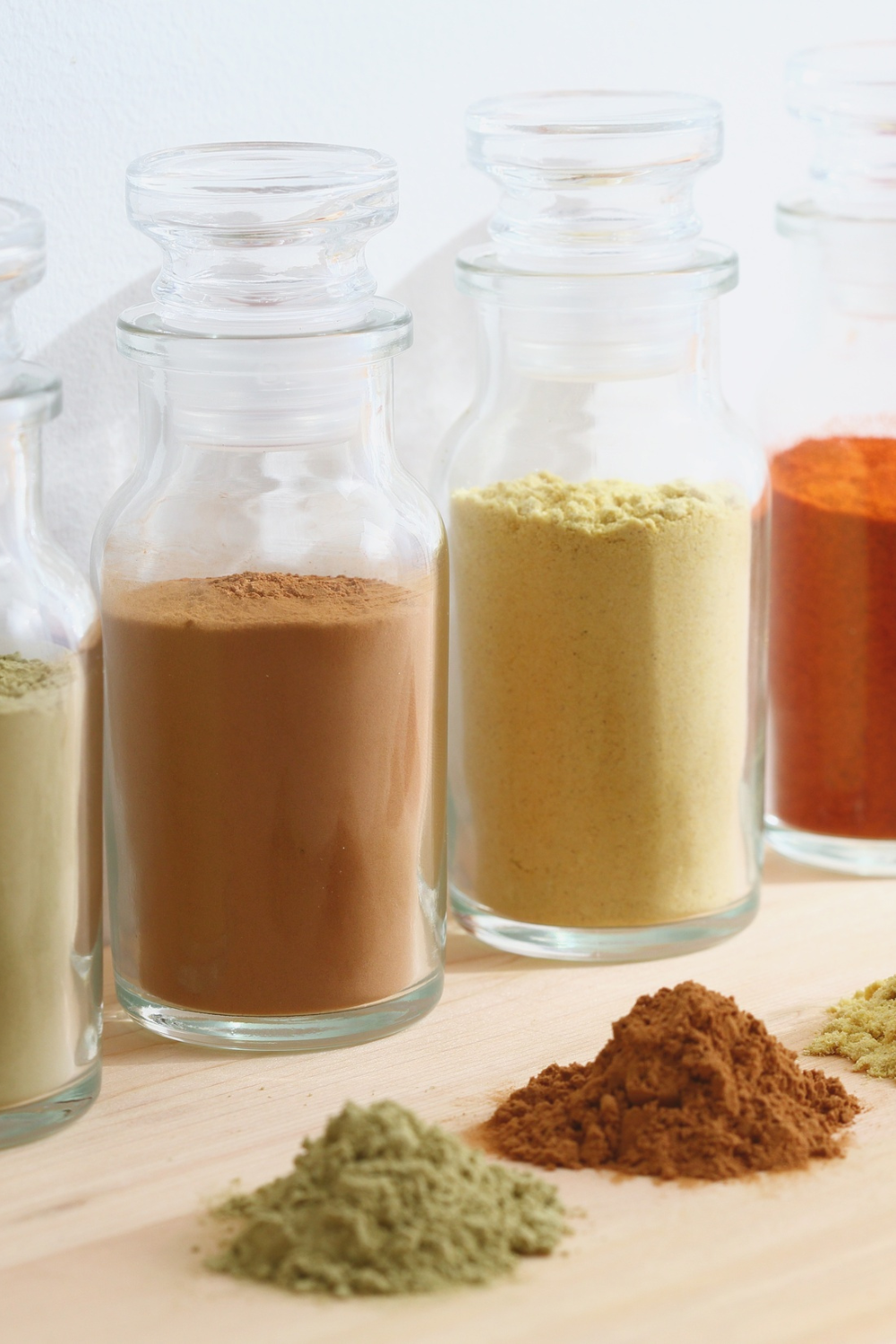 Image illustrates spice blends for handmade Christmas gifts.