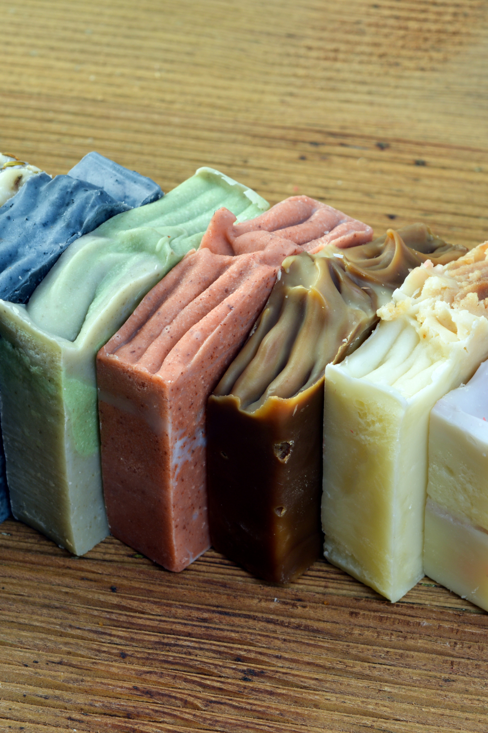 Image illustrates homemade soap for handmade Christmas gifts.