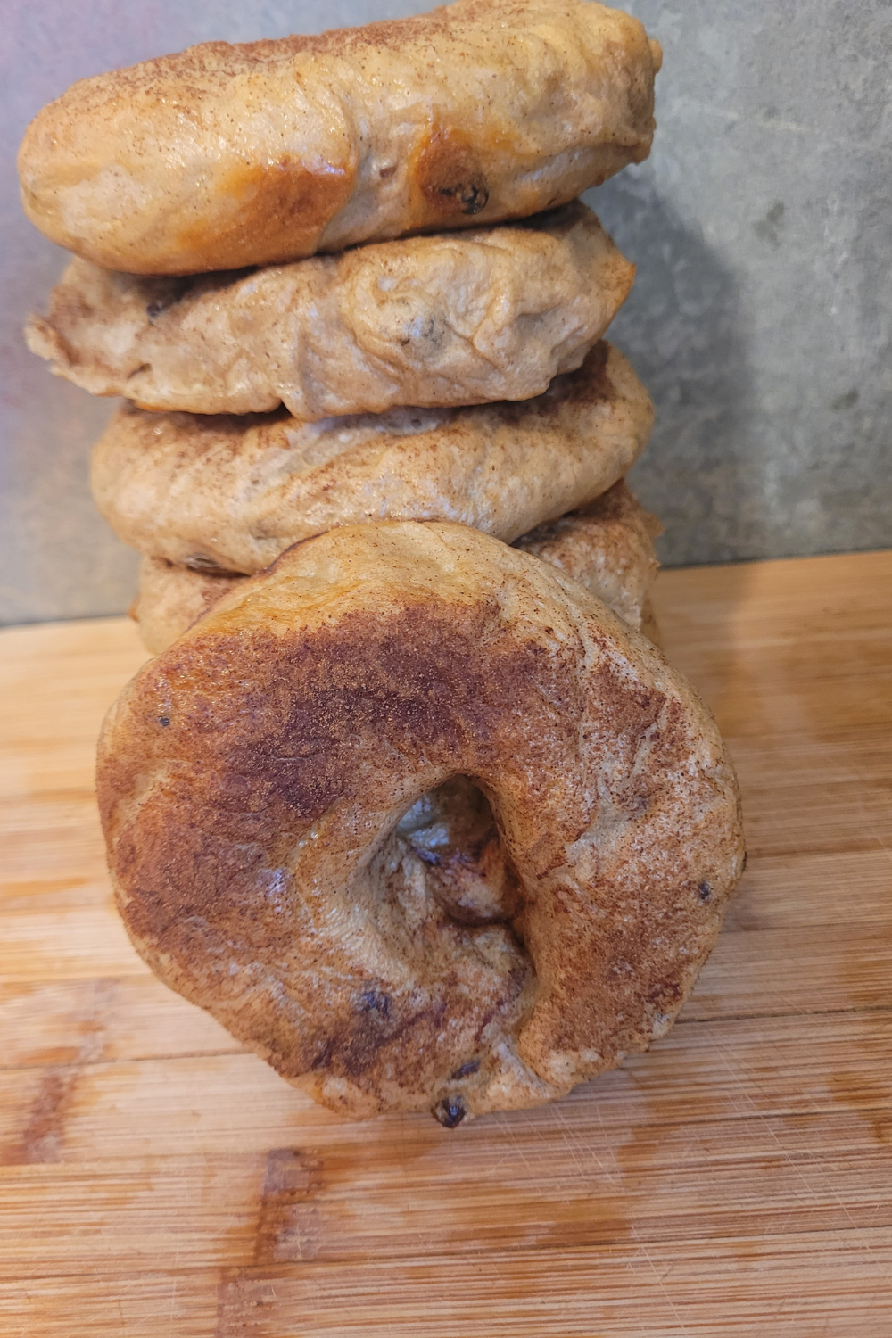Image illustrates cinnamon raisin bagels.