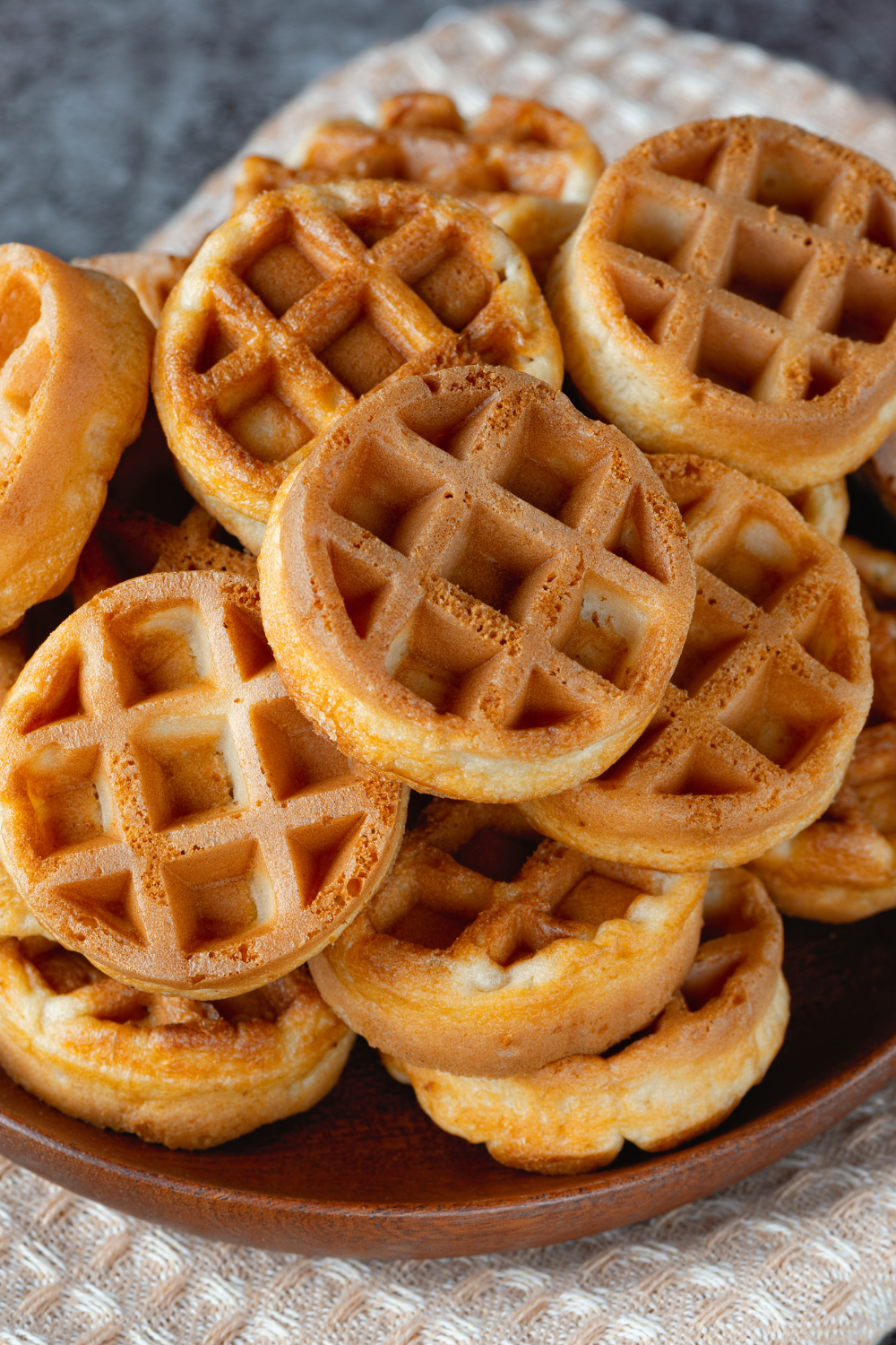 Image illustrates sourdough buttermilk waffles.