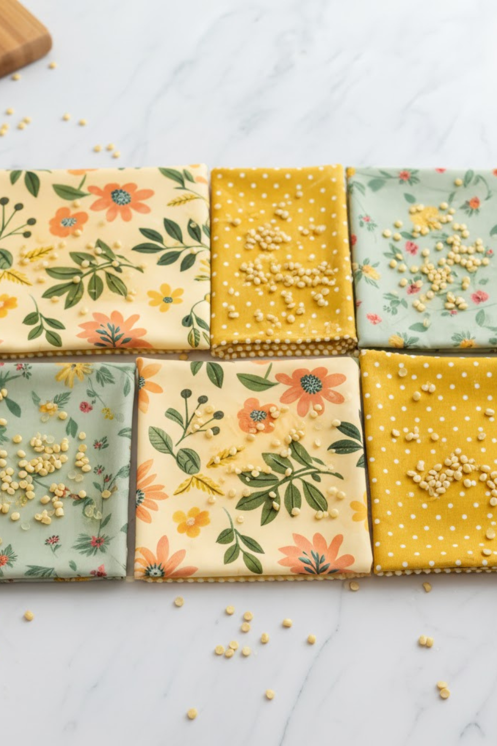Image illustrates how to make beeswax wraps.