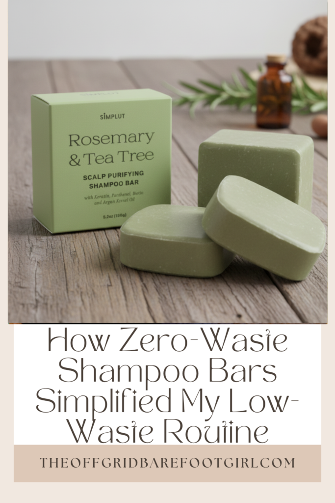 Image illustrates zero-waste shampoo bars.