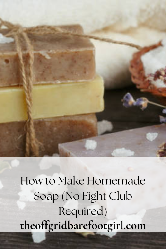 Image illustrates homemade soap.