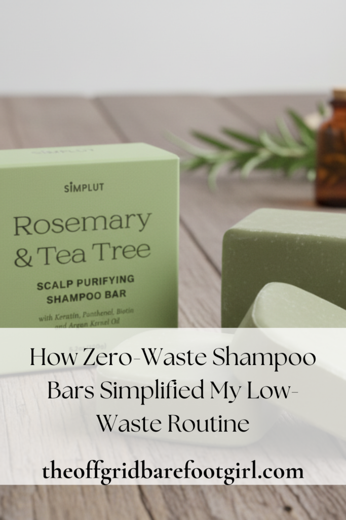 Image illustrates zero-waste shampoo bars.