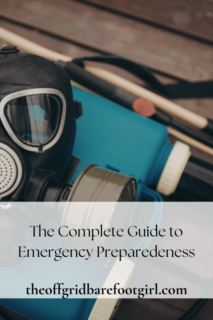 Image illustrates prepper gear for emergency preparedness.