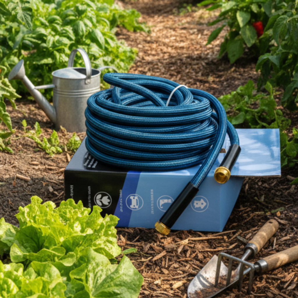 Image illustrates the best garden hose.