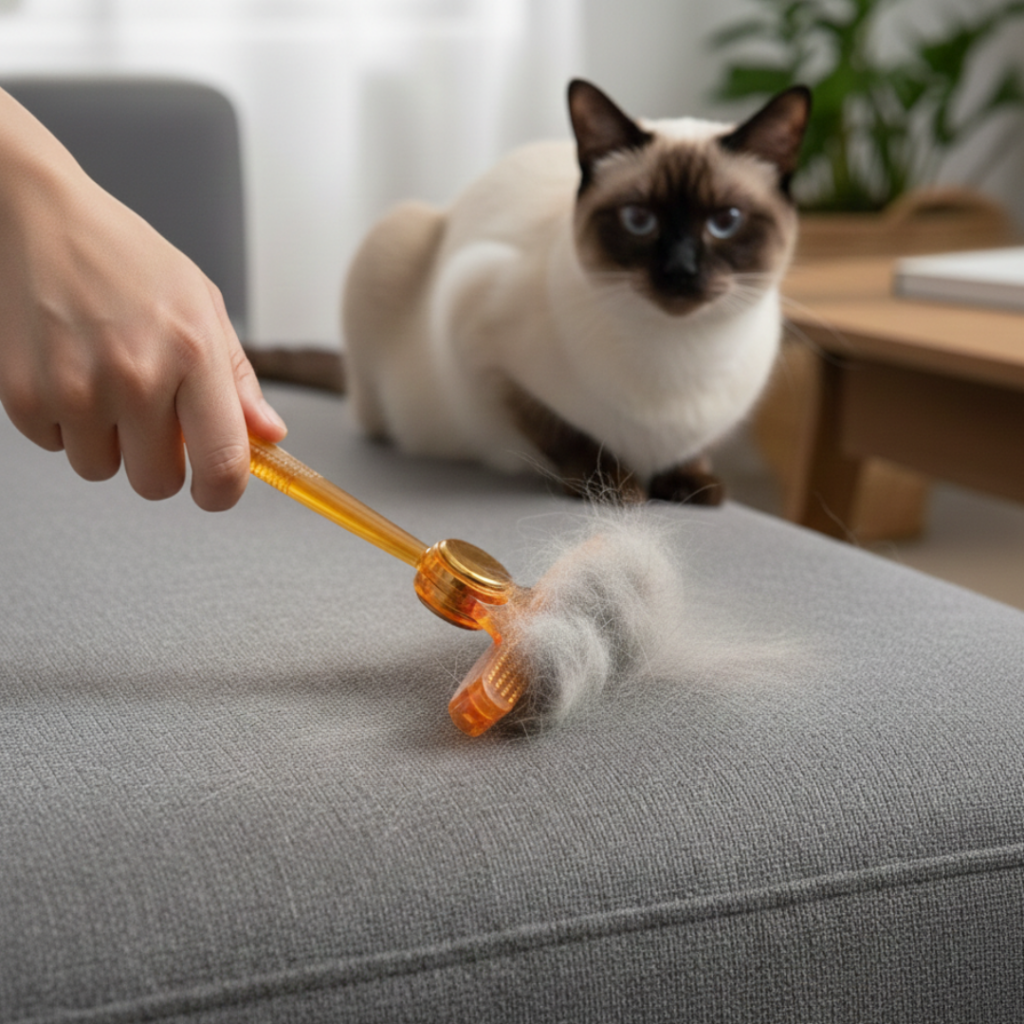 Image illustrate a pet hair removal brush.