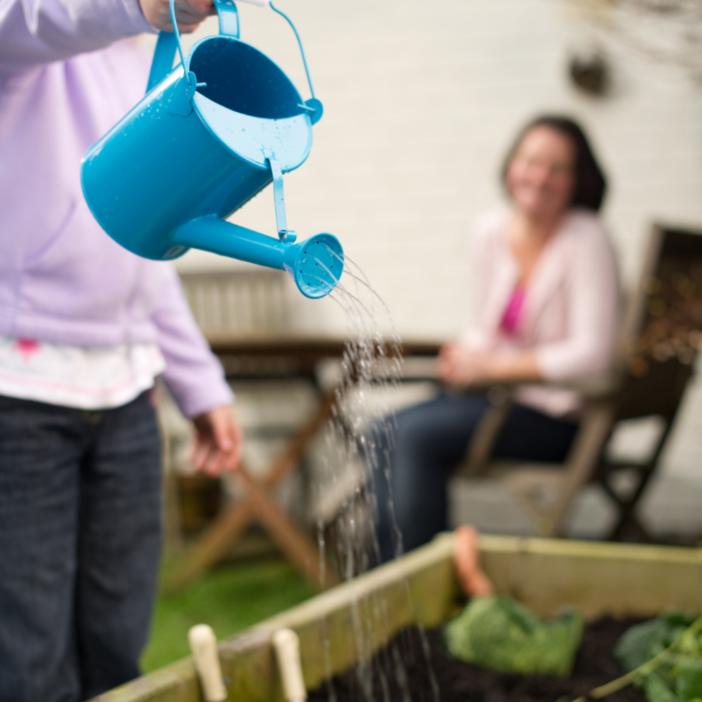 Image illustrates teaching self sufficiency to kids.