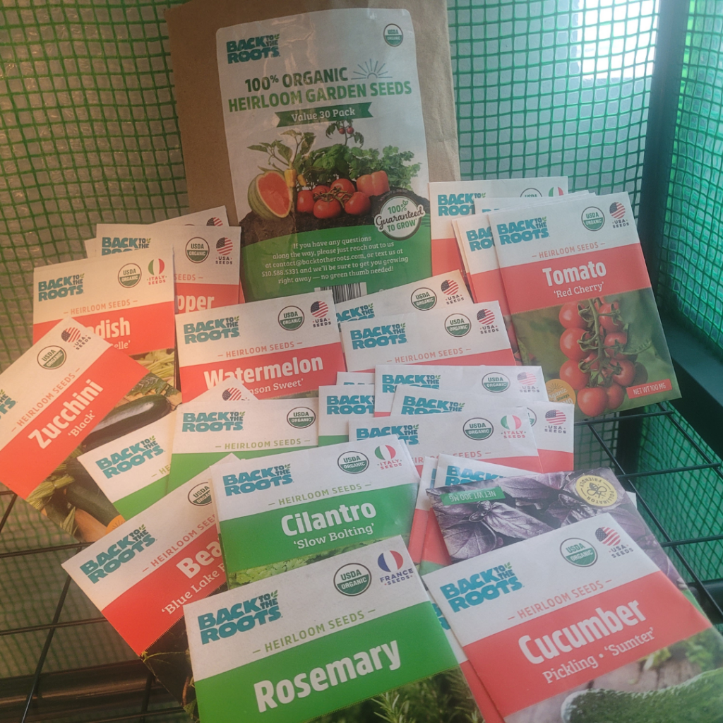 Image illustrates Back to the Roots Seed Collection.