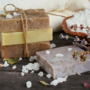 Image illustrates homemade soap.