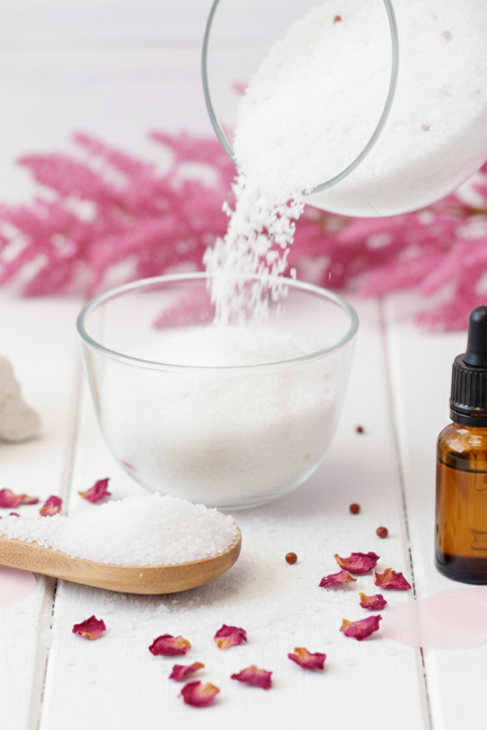 Image illustrates DIY biodegradable laundry scent booster.