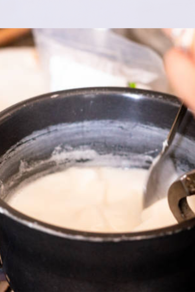 Image illustrates melted fats for homemade soap.