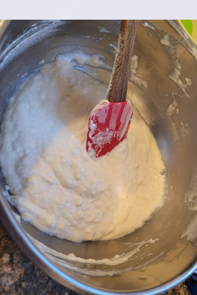 Image illustrates liquid pizza dough.